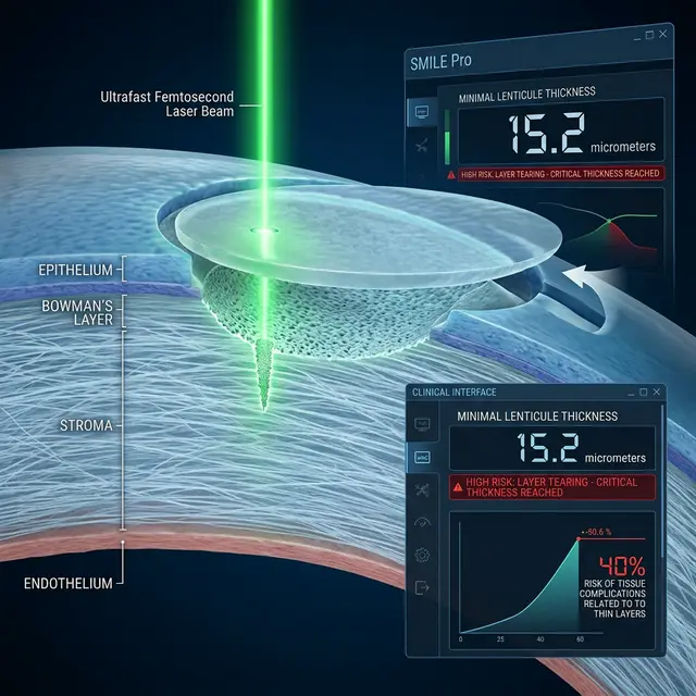 Толщина лентикулы в SMILE Pro