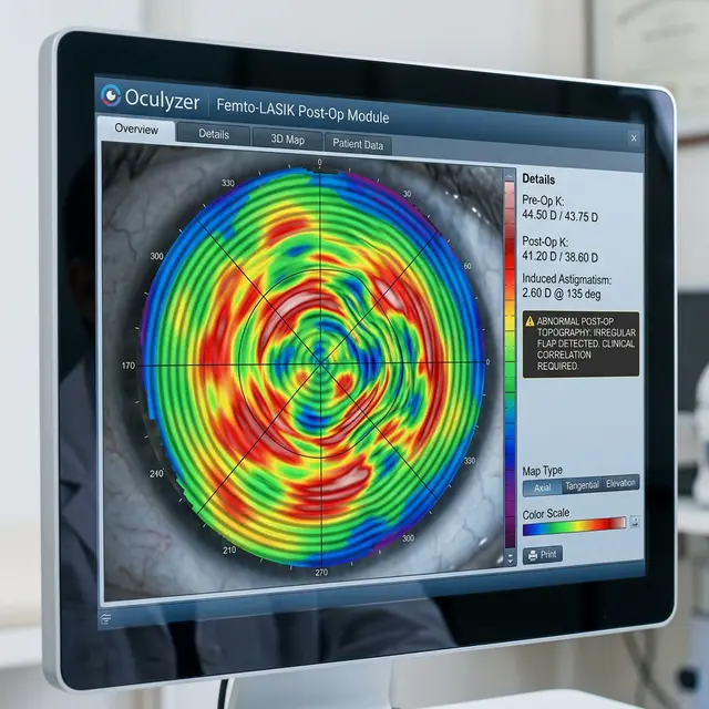 Кератотопография неровного лоскута