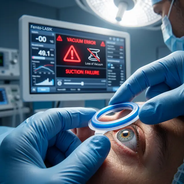 Потеря вакуума при операции Фемто-Ласик